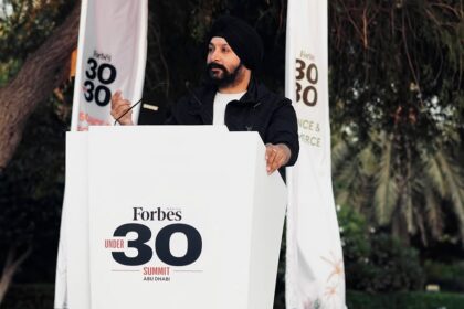 navjyot gurudatta at forbes 30 under 30 event in abu dhabi