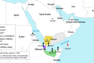 Saudi Arabia–UAE geopolitical tensions relating to Yemen.